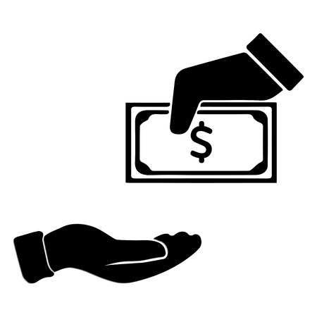 Hand with Moneyのイラスト素材