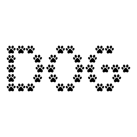 paw print (dog)のイラスト素材