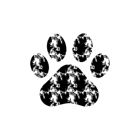 Paw Prints with Stainのイラスト素材