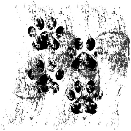 Paw Prints with Stainのイラスト素材