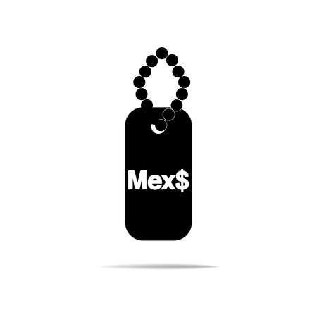 Dog Tags Icon with Peso Signのイラスト素材