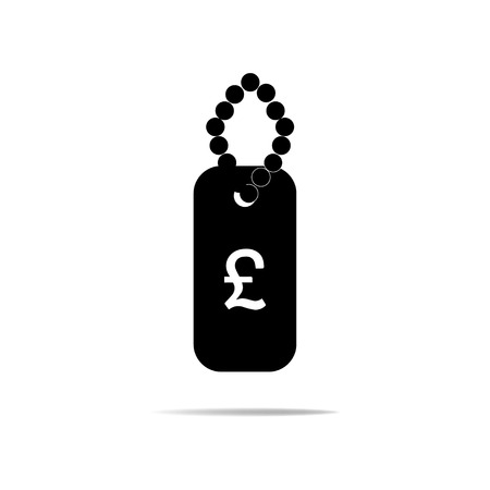 Dog Tags Icon with Pound Signのイラスト素材