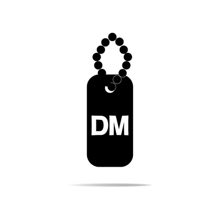 Dog Tags Icon with Deutsche Mark Signのイラスト素材