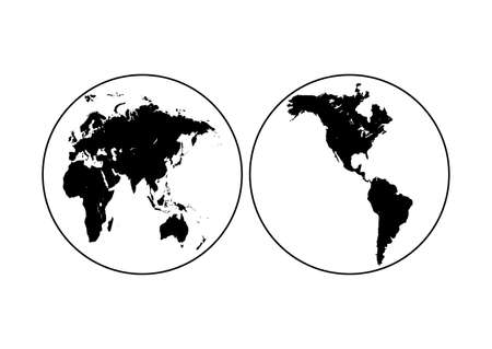 Globe icon with map Worldのイラスト素材