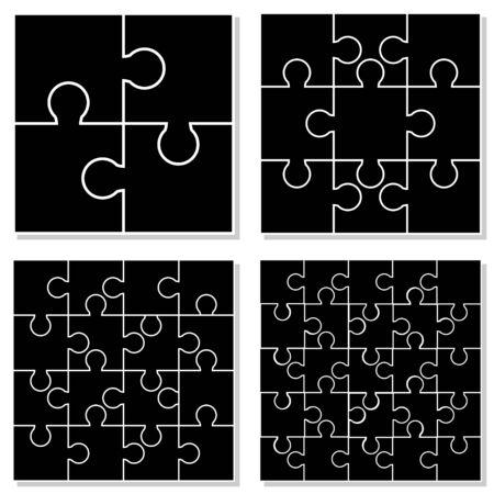 Jigsaw Puzzle Pieces Setのイラスト素材