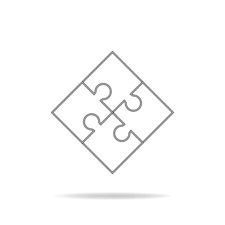 Jigsaw Puzzle Piecesのイラスト素材