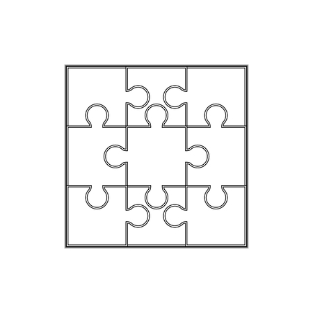 Jigsaw Puzzle Piecesのイラスト素材