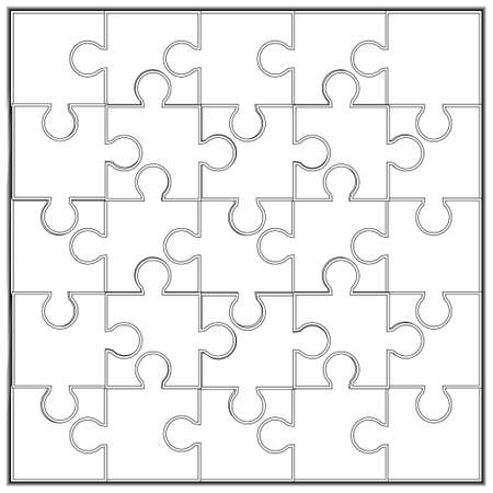 Jigsaw Puzzle Piecesのイラスト素材