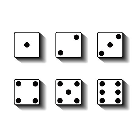 Dice Icon Setのイラスト素材
