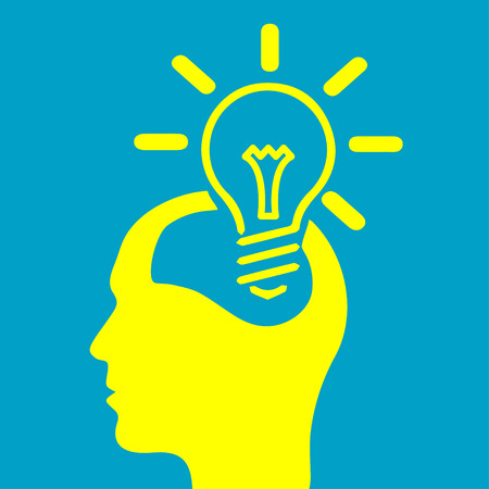 Llight Bulb with Humanのイラスト素材