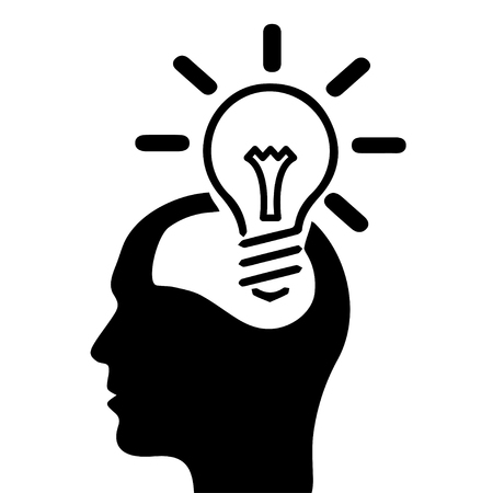 Llight Bulb with Humanのイラスト素材