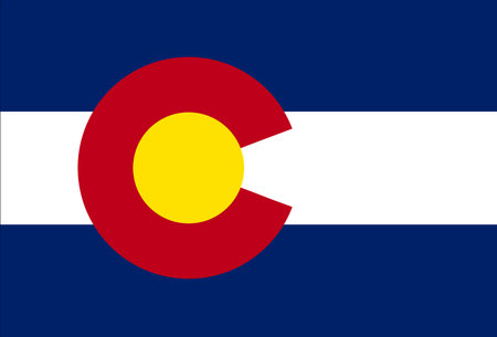 High detailed vector flag of Coloradoのイラスト素材