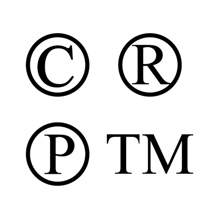Set of infringement symbolsのイラスト素材
