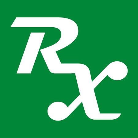 Medicine symbol Rx prescriptionのイラスト素材
