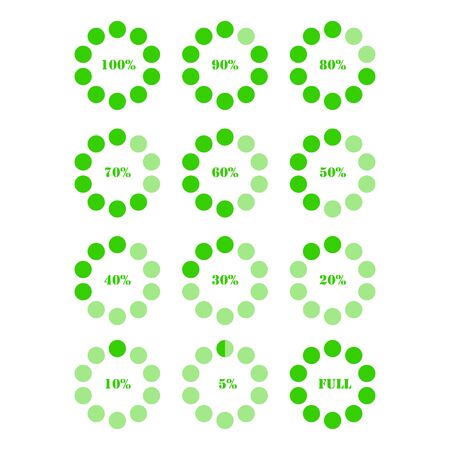 Battery Percentageのイラスト素材