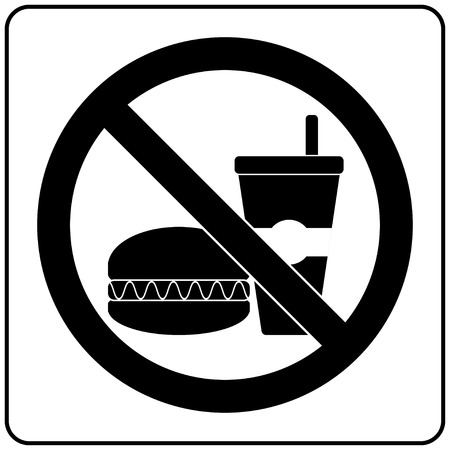 forbidding food Signのイラスト素材