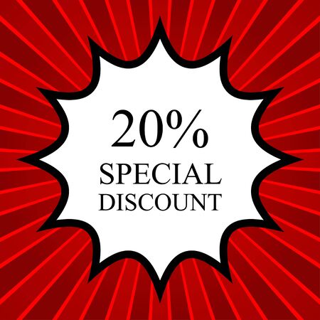 Comic book explosion with text Special Discountのイラスト素材