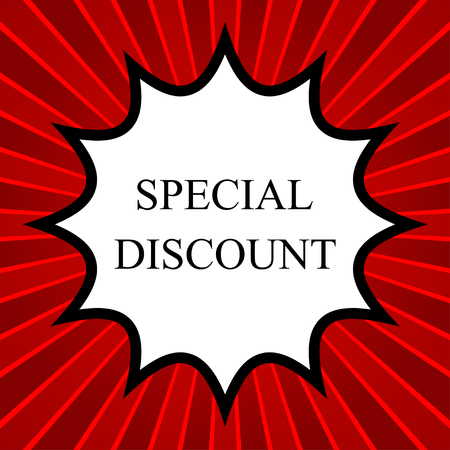 Comic book explosion with text Special Discountのイラスト素材
