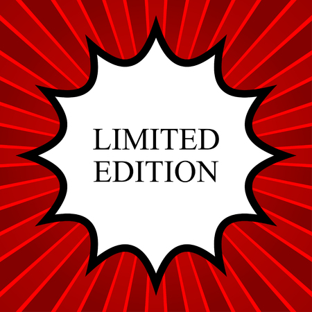 Comic book explosion with text Limited Editionのイラスト素材