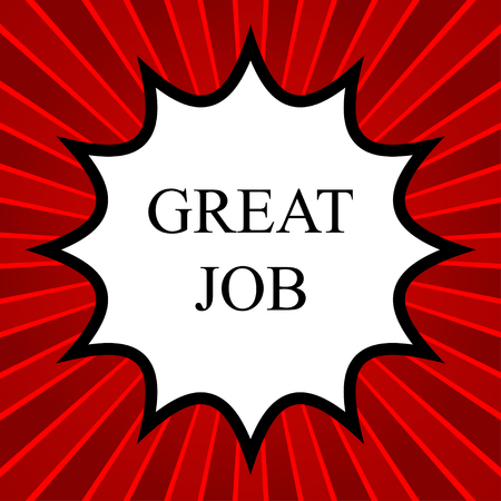 Comic book explosion with text Great Jobのイラスト素材
