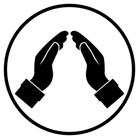 Hand Protecting Logoのイラスト素材