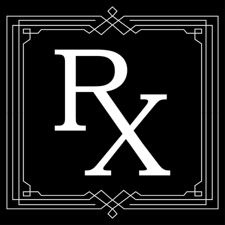 Medicine symbol Rx prescriptionのイラスト素材