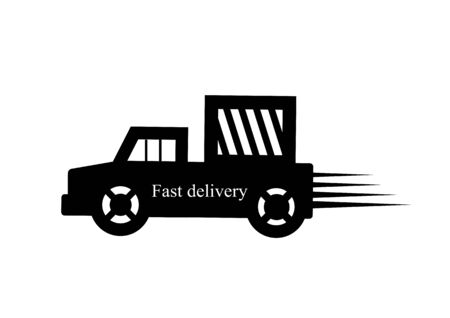 Fast Delivery Truckのイラスト素材