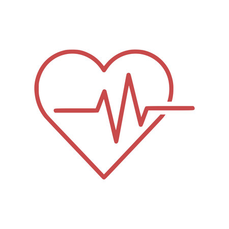 Heartbeat vector line icon. Heartbeat illustration sign. Heartbeat symbol or .