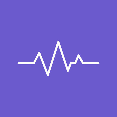 Heartbeat line icon, vector illustration. Flat design style eps 10