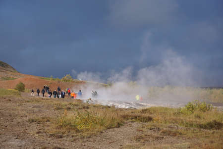 Geysir in Icelandの写真素材
