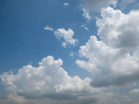 Clear sky and white clouds in the sky.の写真素材
