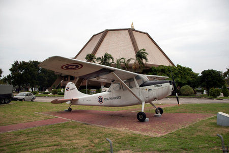 Lam Luk Ka, Pathumthani,Thailand November 5, 2017: Decommission Plane of Thai Army place outdoor at...