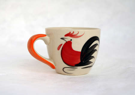 A ceramic cup of chicken, The history of the cup and bowl of chicken. Origin in Chinese city over one hundred years.の写真素材