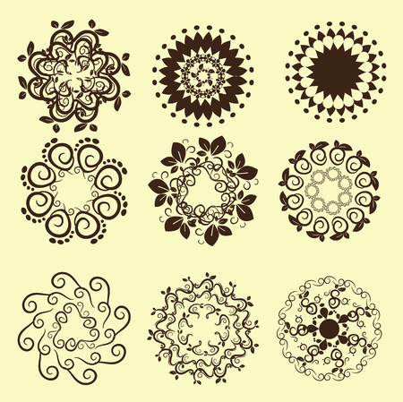 illustration of set of vintage design elementsのイラスト素材