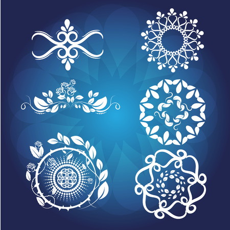 Set of page divider and design elements  illustration.のイラスト素材