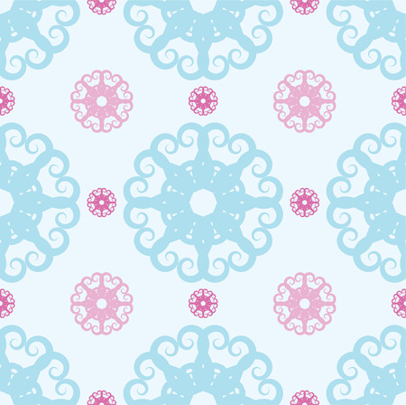 Abstract floral mandala patternのイラスト素材