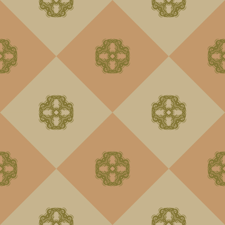 Seamless abstract floral pattern, mandala patternのイラスト素材