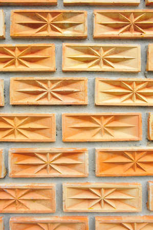 Red brick wall backgroundの写真素材