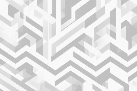 Abstract white line background. Minimal white graphic wallpaper. 2D Illustration.の写真素材