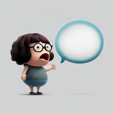 Illustration cartoon with bubble talk for artwork designs Created with Generative AI technology.の写真素材