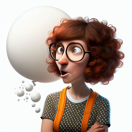 Illustration cartoon with bubble talk for artwork designs Created with Generative AI technology.の素材