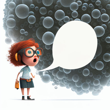 Illustration cartoon with bubble talk for artwork designs Created with Generative AI technology.の素材