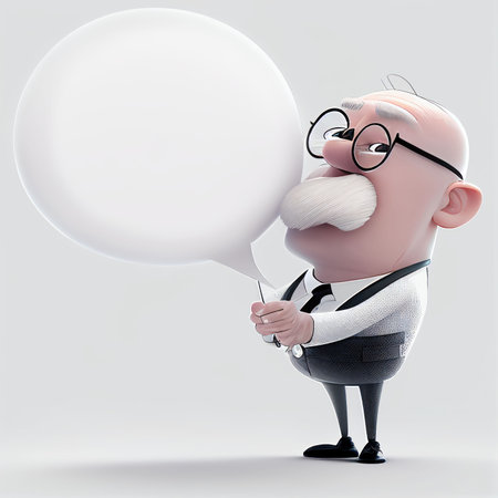 Illustration cartoon with bubble talk for artwork designs Created with Generative AI technology.の素材