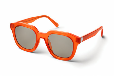 Fashion sunglasses and glasses concept on retro background Created with Generative AI technology.の素材