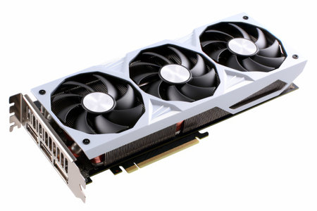 Close up of GPU Graphic card unit for PC computer technology Created with Generative AI technology.の素材