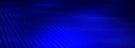 Technology network background, data technology futuristic background, Wave line connection blue...