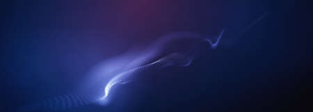 Abstract particle fractal background, hi-tech and big data backgroundの写真素材
