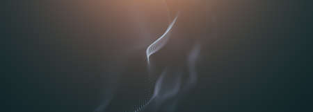 Creative abstract wave technology background with blue light digital effect particulars. 3d Render.の写真素材