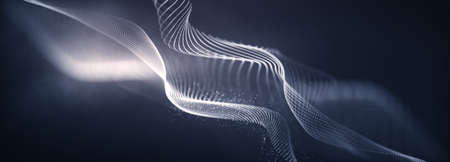 Abstract particle fractal background, hi-tech and big data backgroundの写真素材