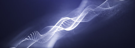 Abstract particle fractal background, hi-tech and big data backgroundの写真素材